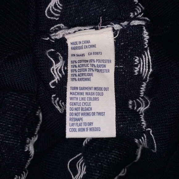 cotton/poly navy with ‘lace’ detail sweater - Picture 6 of 7